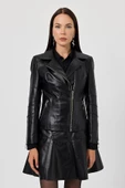 Diana Siyah Kadın Deri Mont - 1