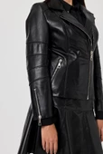 Diana Siyah Kadın Deri Mont - 6