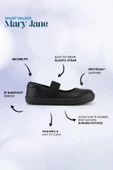 Smart Walker Mary Jane Havalı Siyah Barefoot Kız Babet Ayakkabı - 3