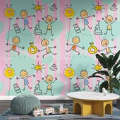 Tatil Çocuk Çocuk Odası Duvar Kağıdı Baskı thumbnail 3