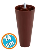 Mobilya Yükseltici Sehpa Kanepe TV Ünitesi Koltuk Ayağı Baza Ayaklar Plastik Ayak 14 cm Ceviz 4 Adet thumbnail 1