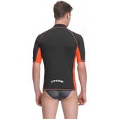 Cressi Man Kısa Kollu Siyah-Turuncu Rash Guard Large - 4