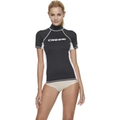 Cressi Lady Kısa Kollu Siyah-Beyaz Yetişkin Rash Guard Large - 2