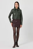 Linea Yeşil Deri Ceket - 3