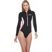 Cressi Termico Lady 2 mm Pembe-Beyaz Shorty Uzun Kol Yüzücü Elbisesi Large - 3