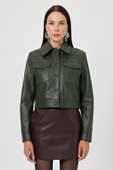 Linea Yeşil Deri Ceket - 1