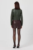 Linea Yeşil Deri Ceket - 4