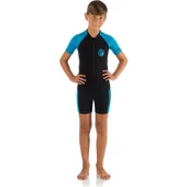 Cressi Little Shark Junior 2 mm Çocuk Shorty Dalış Elbisesi Mavi 9/10 YAŞ - 3