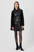 Pamela Siyah Kadın Deri Mont - 3