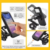 UpWay Su Geçirmez Dokunmatik Bisiklet Motorsiklet Telefon Tutucu Kılıf - 4