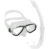 Cressi Perla-Mexico Maske Şnorkel Seti Şeffaf- Siyah - 1
