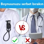 Hakiki Deri Stetoskop Tutucu Organizer Holder Kırmızı - 7