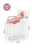 Flora Çok Fonksiyonlu Un, Bakliyat, Deterjan Saklama Kabı (Contalı Sızdırmaz) 1800 ml 3'lü Set - 3