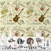 Müzik Çocuk Odası Duvar Kağıdı Baskı thumbnail 3