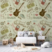Müzik Çocuk Odası Duvar Kağıdı Baskı thumbnail 2