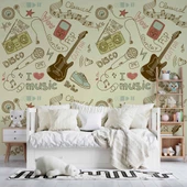 Müzik Çocuk Odası Duvar Kağıdı Baskı thumbnail 4