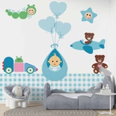 Uçan Bebek Çocuk Odası Duvar Kağıdı Baskı thumbnail 1