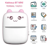 QASUL Mini Taşınabilir Yazıcı Fotoğraf Cebi Bluetooth V4.0 Mobil ABS Termal Yazıcı Deforme Olmayan Pembe - 2