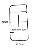 Set Üstü Ocak Izgarası 42Cm-20.5Cm-3Cm - 1