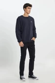 Lee Regular Fit %100 Pamuk Bisiklet Yaka Siyah Şardonlu Sweatshirt - 3