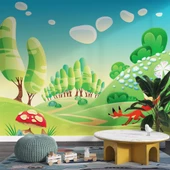 Ormandaki Sevimli Tilki  Çocuk Çocuk Odası Duvar Kağıdı Baskı thumbnail 4