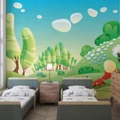 Ormandaki Sevimli Tilki  Çocuk Çocuk Odası Duvar Kağıdı Baskı thumbnail 2