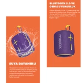 Moodix KI23KSV6 Bluetooth Hoparlör Mor 10W IPX6 Suya Dayanıklı - 4