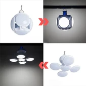 Periboia 5 Ledli Kanatlı Lamba Güneş Enerjili Solar Aydınlatma Asılabilir Kamp Feneri Solar Fener Işıldak - 4