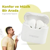 Moodix KI23KT03 Bluetooth Kulakiçi Kulaklık Beyaz - 2