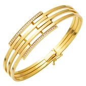 Sıra Taşlı 14 Ayar Altın Kaburga Bilezik thumbnail 1