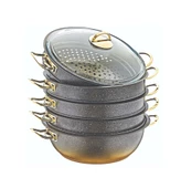 Granit Mantı Tenceresi 28 CM İndüksiyon Tabanlı thumbnail 1