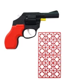 Mantar Tabancası Çat Pat Kovboy Tabanca 18 Kapsül Mantar Hediye Kırmızı - 1