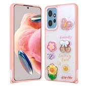 Xiaomi Redmi Note 12 4G Kılıf Parlayan Simli Kabartma Figürlü Zore Cevze Kapak - 2