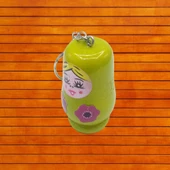 Ahşap Matruşka Bebek Anahtarlık Yeşil 5cm Büyük Boy - 3