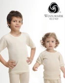 HASYÜN 500 ÇOCUK KISA KOL YÜN FANİLA ATLET TEKLİ  EKRU 6 Yaş thumbnail 3