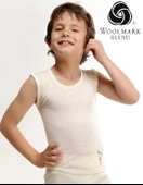 HASYÜN 520 ÇOCUK TERMAL TER EMİCİ KOLSUZ İNCE YÜN ATLET TEKLİ  EKRU 12-14 Yaş thumbnail 1