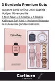 Yeni Nesil 3 Kordonlu Wireless Şarjlı Spor Sağlık Sensörlü Watch 9 Series 41mm Kadın Akıllı Saat - 2