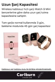 Yeni Nesil 3 Kordonlu Wireless Şarjlı Spor Sağlık Sensörlü Watch 9 Series 41mm Kadın Akıllı Saat - 8