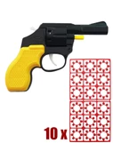 Pat Pat Mantar Tabancası 10 Paket Kapsül 1440 Adet Mantar Sarı - 1