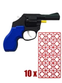 Pat Pat Mantar Tabancası 10 Paket Kapsül 1440 Adet Mantar Mavi - 1