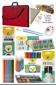Öğrenci Boyama Seti 10 Parça 1 Paket 35x50 Resim Çantası Resim Defter Adel Sulu Boya Kuru Boya Pastel Boya Keçeli Kalem - 2