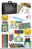 Öğrenci Boyama Seti 10 Parça 1 Paket 35x50 Resim Çantası Resim Defter Adel Sulu Boya Kuru Boya Pastel Boya Keçeli Kalem - 1