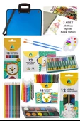 Öğrenci Boyama Seti 10 Parça 1 Paket 35x50 Resim Çantası Resim Defter Adel Sulu Boya Kuru Boya Pastel Boya Keçeli Kalem - 3