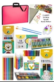 Öğrenci Boyama Seti 10 Parça 1 Paket 35x50 Resim Çantası Resim Defter Adel Sulu Boya Kuru Boya Pastel Boya Keçeli Kalem - 4
