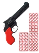 Plastik Pat Pat Mantar Tabancası 3 Paket Kapsül Set Kırmızı - 1