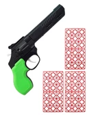 Plastik Pat Pat Mantar Tabancası 3 Paket Kapsül Set Yeşil - 1