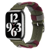 Apple Watch 7 41mm  KRD-97 Sarmal Örgü Tasarımlı Kordon - 1