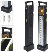 HEL-6866T-1 Solar Işıldak Şarjlı 64 Smd+Cob Led+Florasan - 1