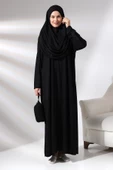 Tek Parça Namaz Elbisesi - Siyah - 5015 - 1