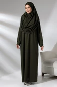 Tek Parça Namaz Elbisesi - Haki - 5015 - 6